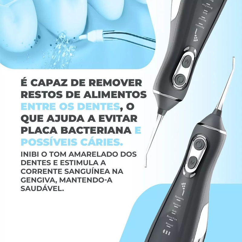 Irrigador Oral Limpeza Bucal Portátil 5 Modos Premium