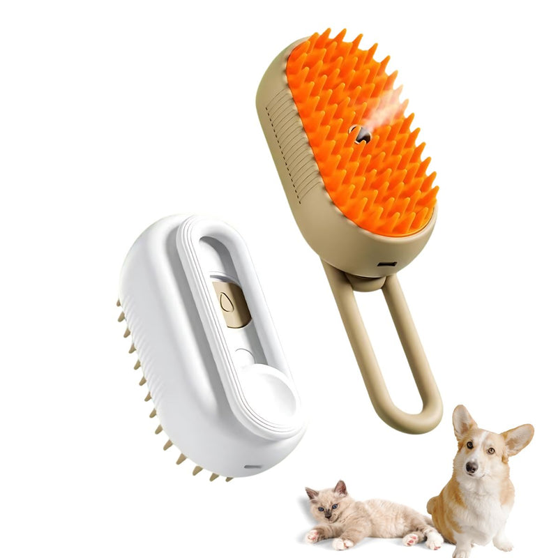 Kit Pet Care Massageador Elétrico + Escova Pulverizadora