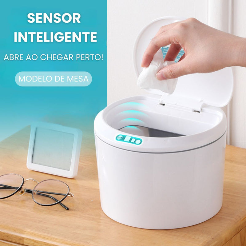 Lixeira Inteligente Automática Sensor Sem Toque DE MESA