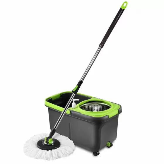 Mop Spin Pro 3 em 1 Mop Giratório Cesto Inox